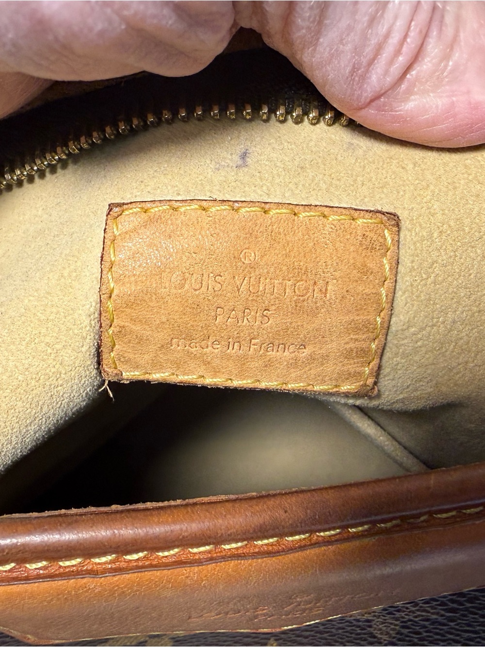 Vintage Louis Vuitton Estrela Monogram Canvas Tote in Brown with Tan Vachetta - Picture 9 of 14